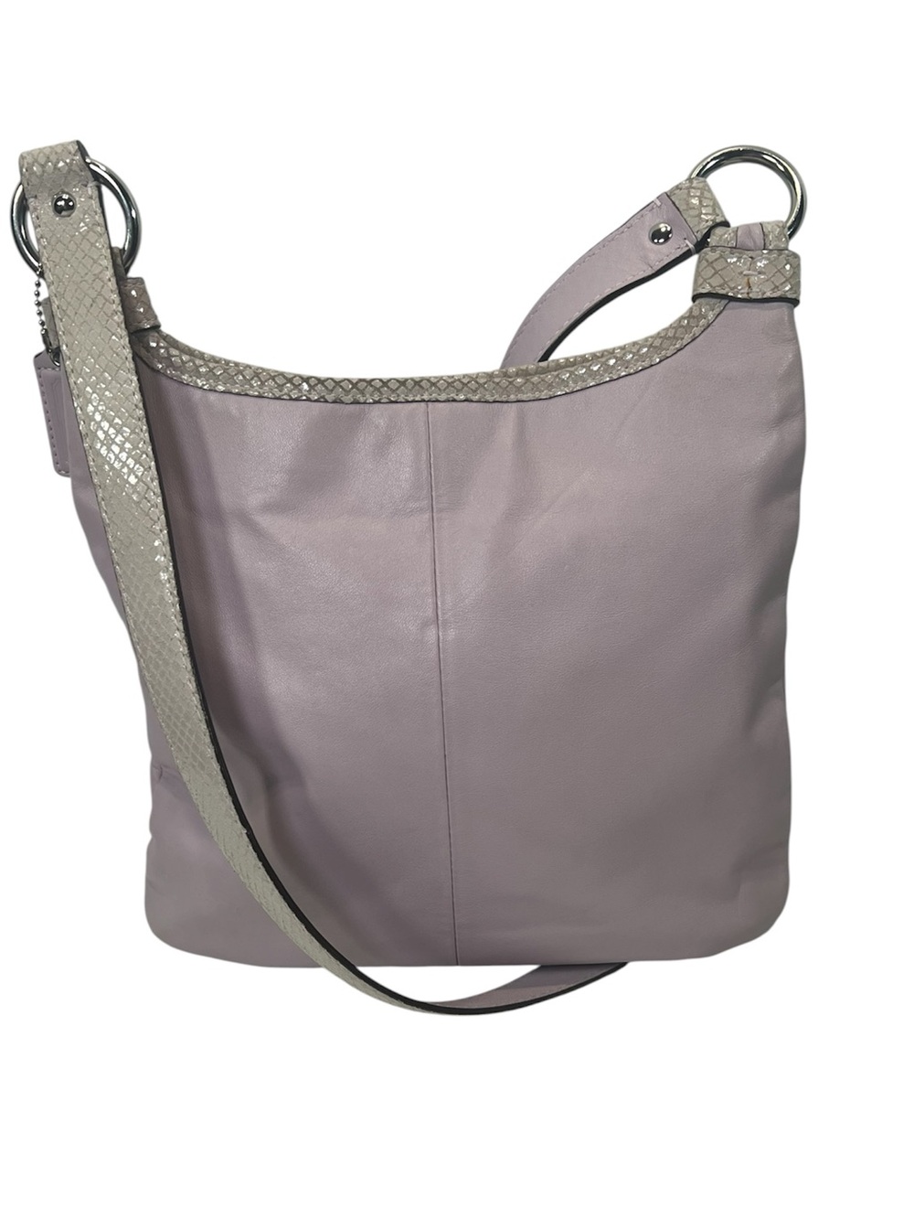 Coach F16533 Penelope Lavender Leather Turnlock Crossbody Hippie Bag - Picture 14 of 15